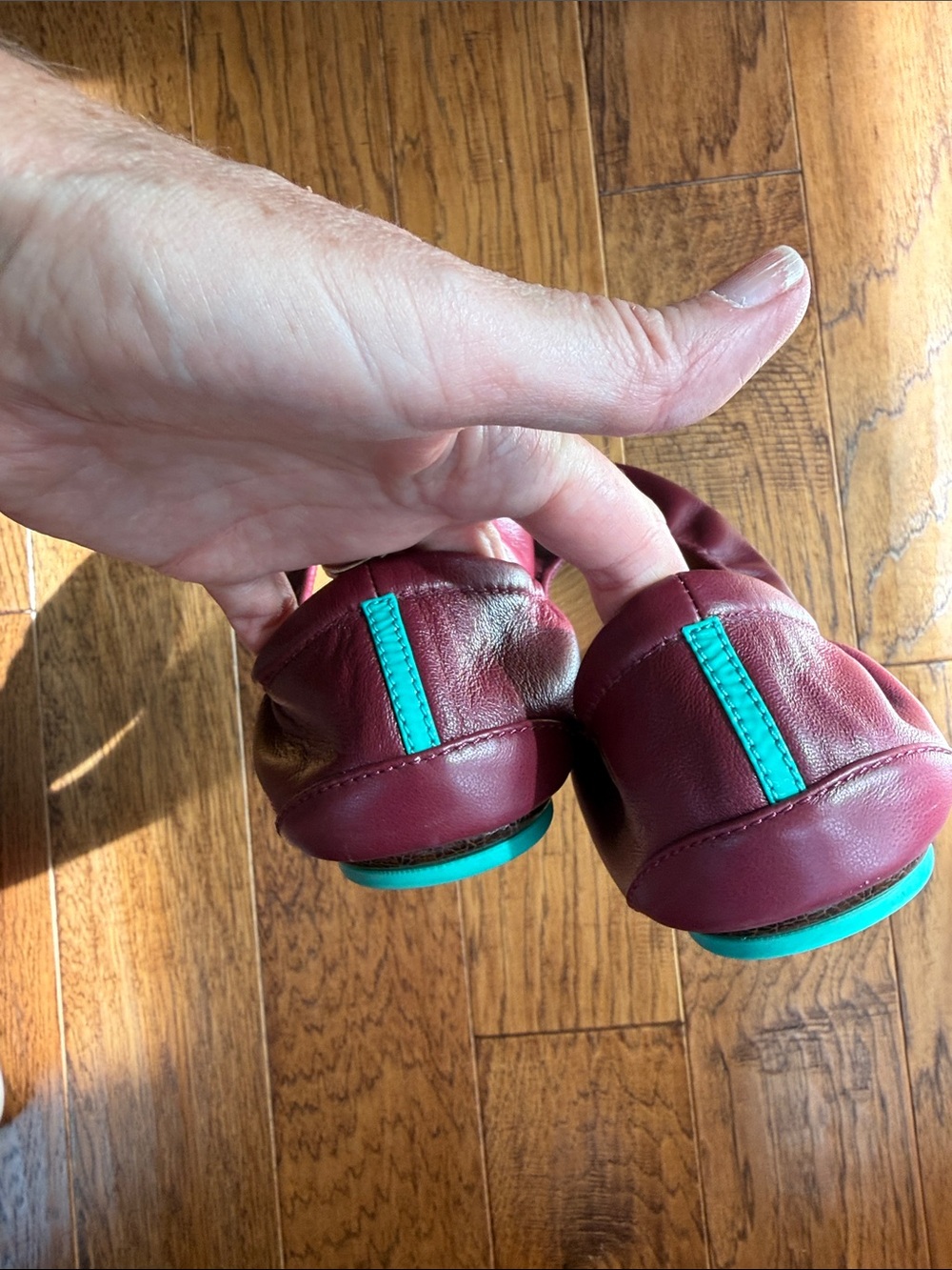 Tieks Burgundy Leather Ballet Flat - Picture 6 of 6